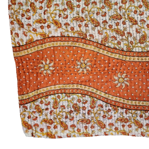 VINTAGE quilted textured ultra soft fabric Saree 36 x 78 - Picture 5 of 9